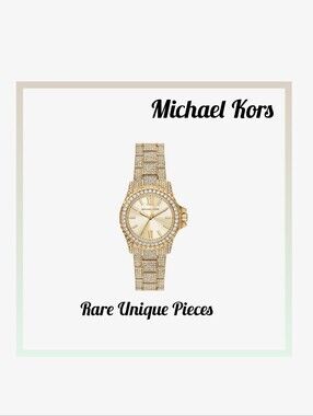 ‼️ON SALE ‼️ USED LIKE NEW Michael Kors Gold Pave Crystal Bracelet Watch